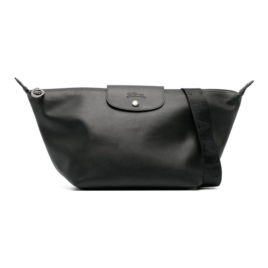 LONGCHAMP Le Pliage Xtra Cow Leather Dumpling Bag Hobo Shoulder Bag, Crossbody Bag Trumpets Women's Black