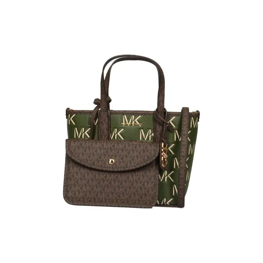 MICHAEL KORS Calfskin Tote Bag, Shopping Bag, Shoulder Bag, Handbag Women's Green