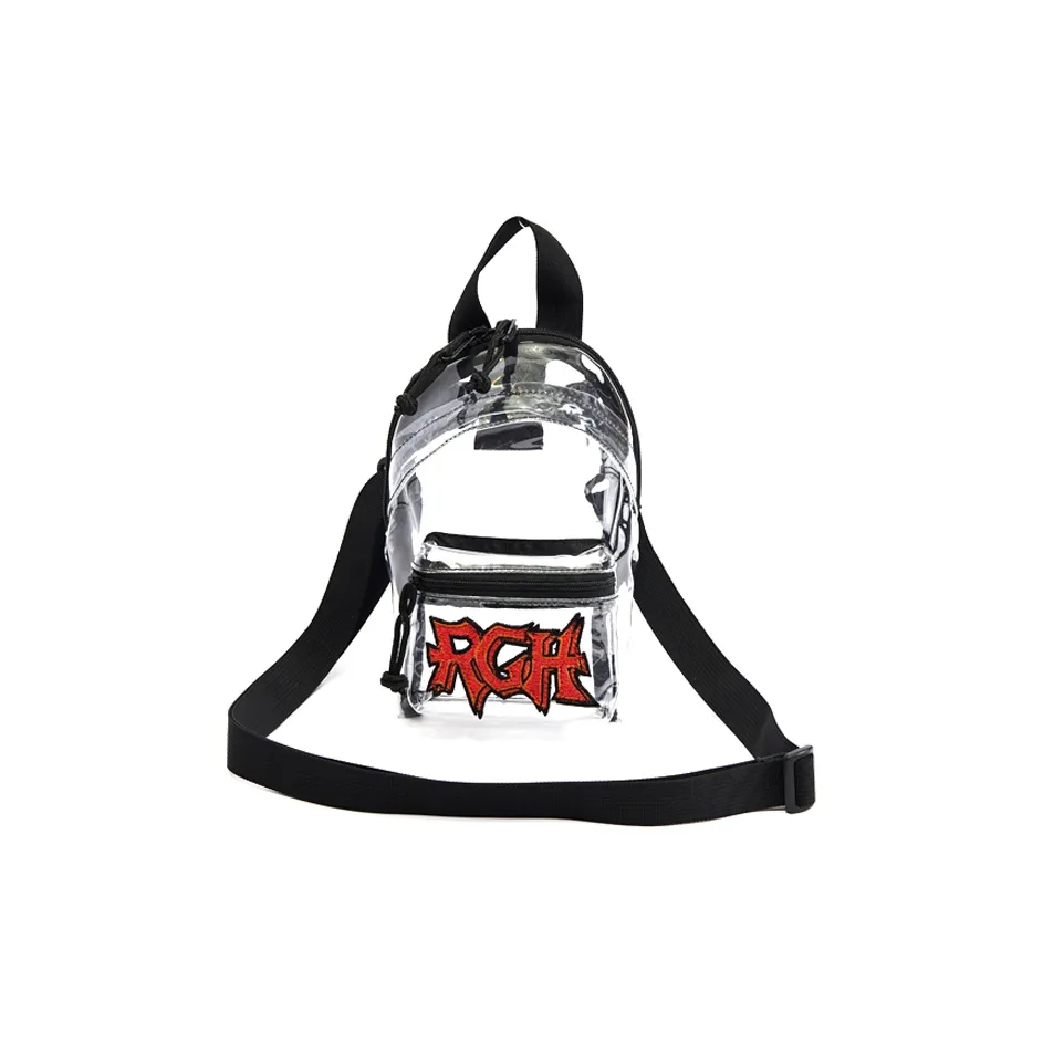 Rough Enough PVC Cycling Crossbody Bag, Handbag Medium Size Unisex Transparent