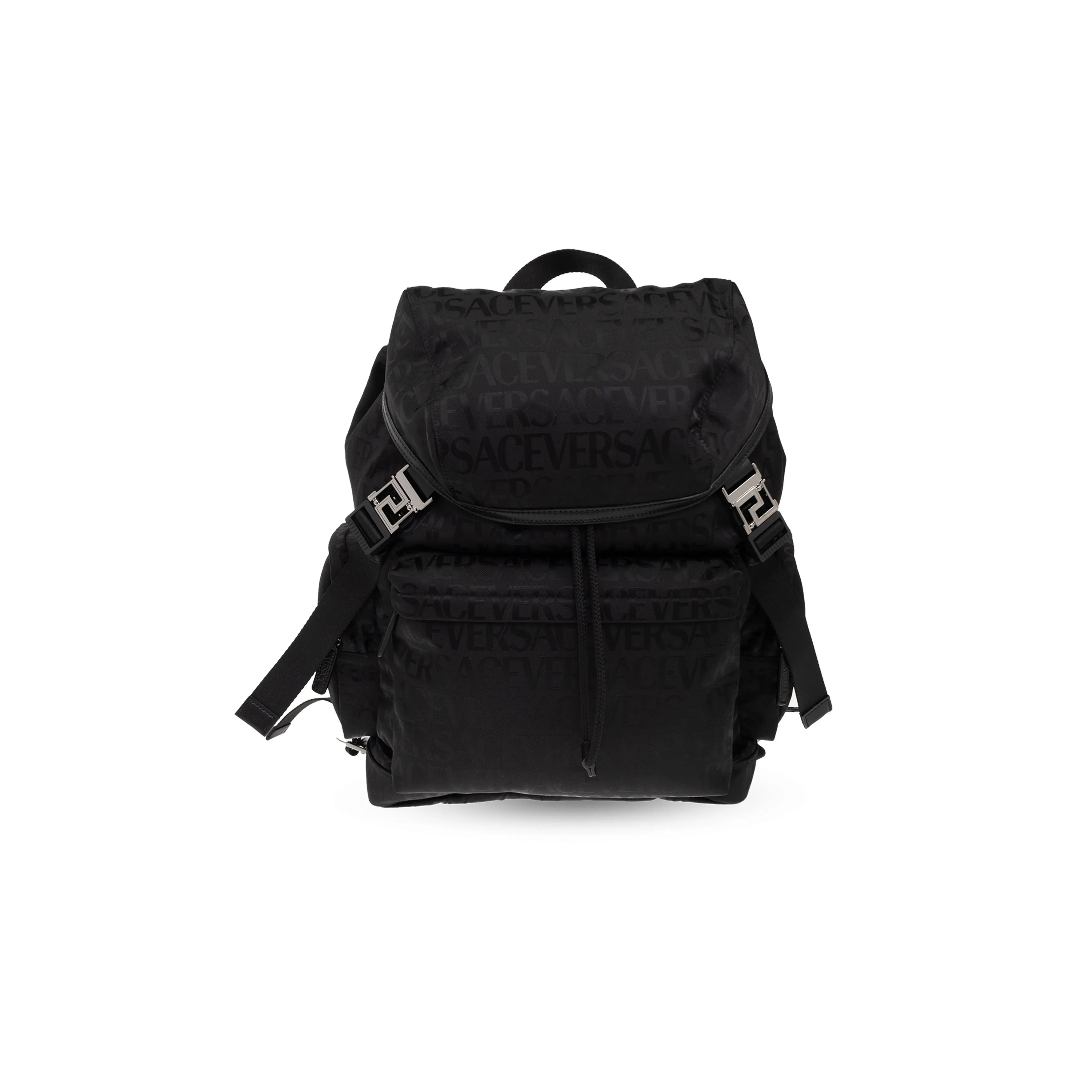 VERSACE Polyamide Backpack Men's Black