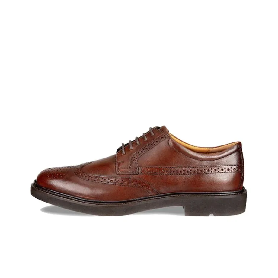 Ecco Dress Shoes Men Low Top Brown