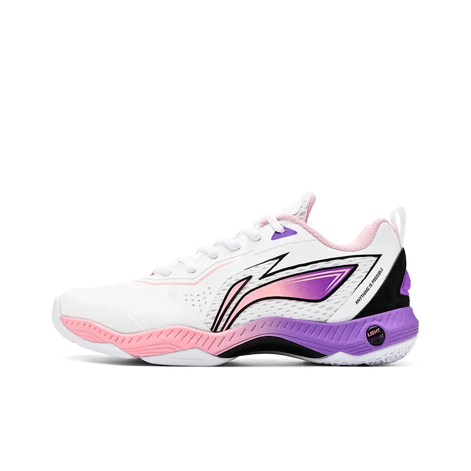 LiNing Slip Resistant, Abrasion Resistant, Breathable Coverage Low top Badminton Shoes Unisex White Black