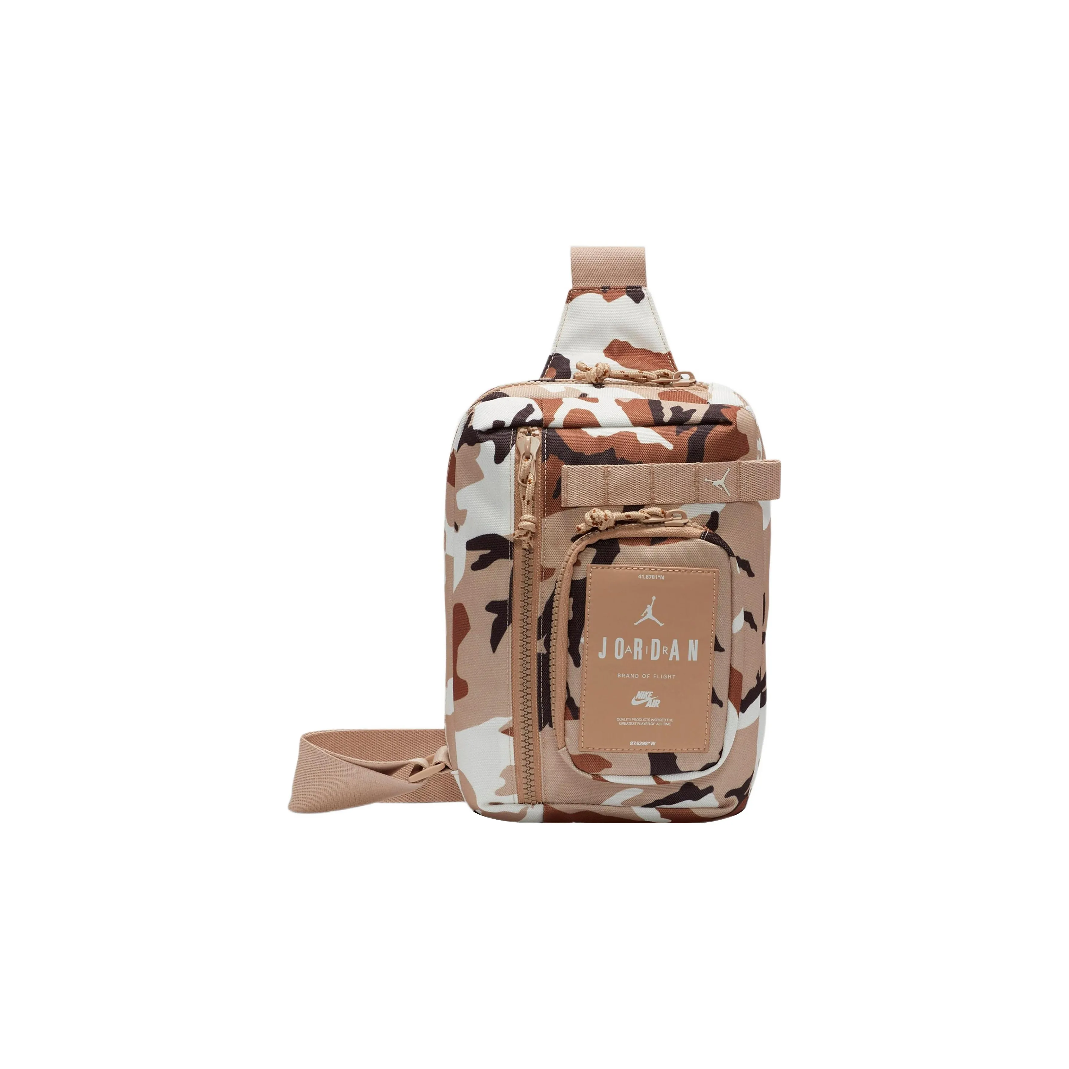 Jordan Nylon With Polyester Crossbody Sling Bag Women's Sand Camouflage