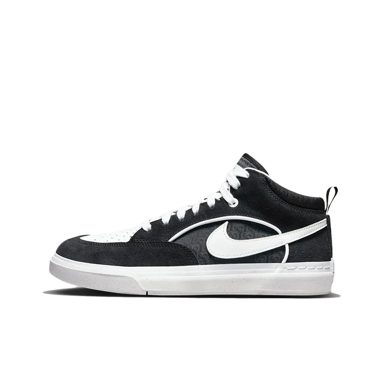 Nike SB React Leo Skateboard Shoes Men Mid Top Black White