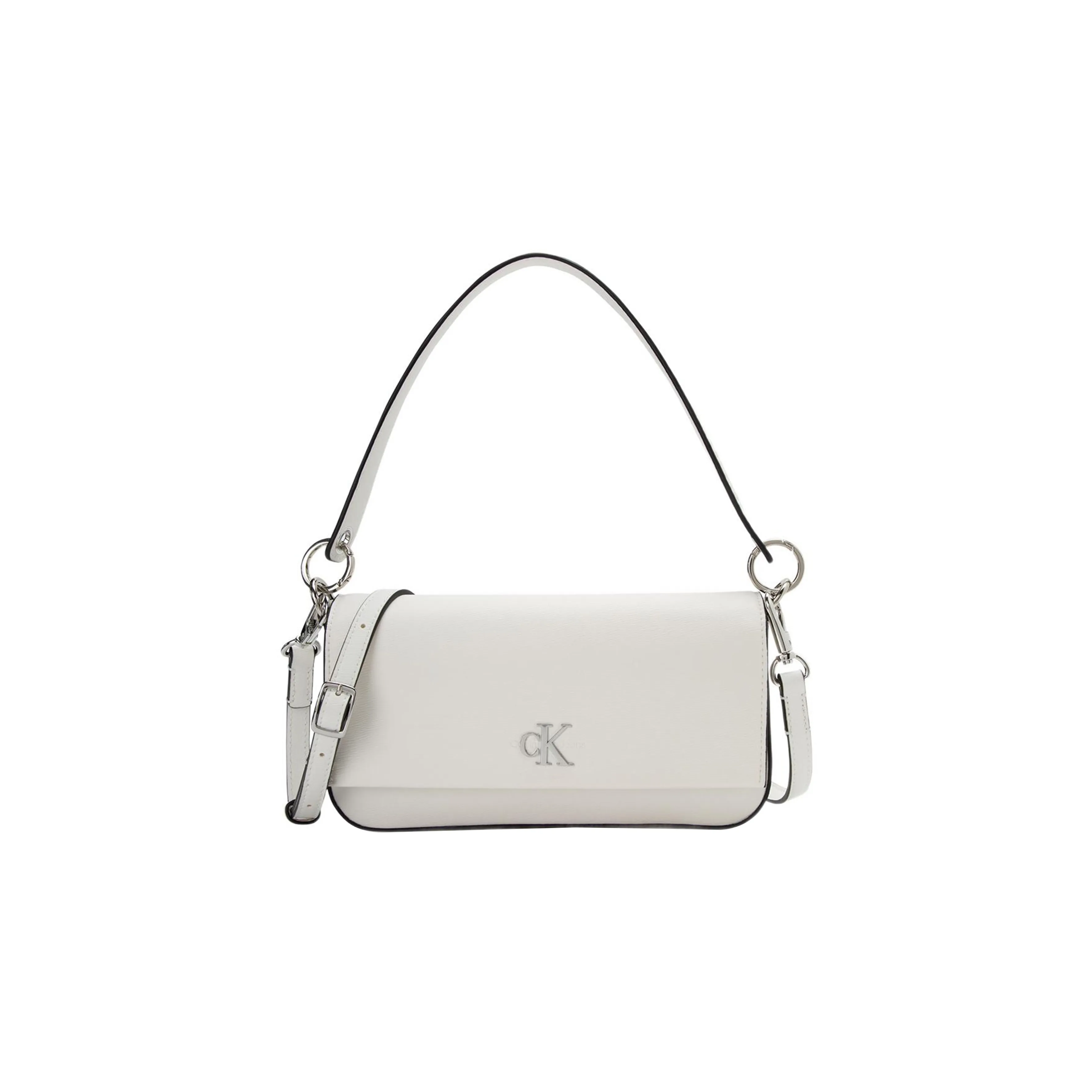 CK/Calvin Klein Synthetic Leather Envelope Bag, Handbag, Shoulder Bag Women's Ivory White