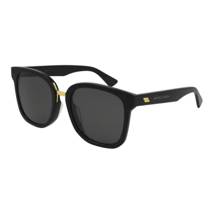 Bottega Veneta Acetate Irregular Shape Sunglasses Women's Black