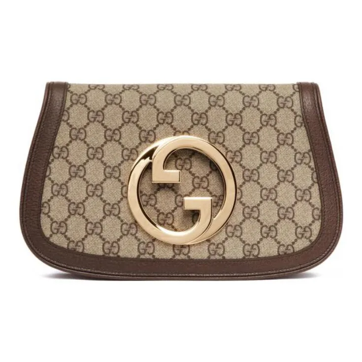 GUCCI Blondie Canvas With Leather Binding Flap Bag, Chain Bag, Shoulder Bag Canvas Bag, Handbag, Shoulder Bag Women's