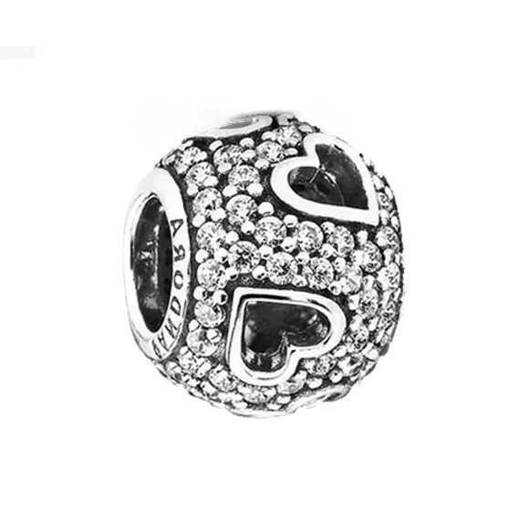 Pandora Cubic Циркон Ювелирные аксессуары Серебряный Женские
