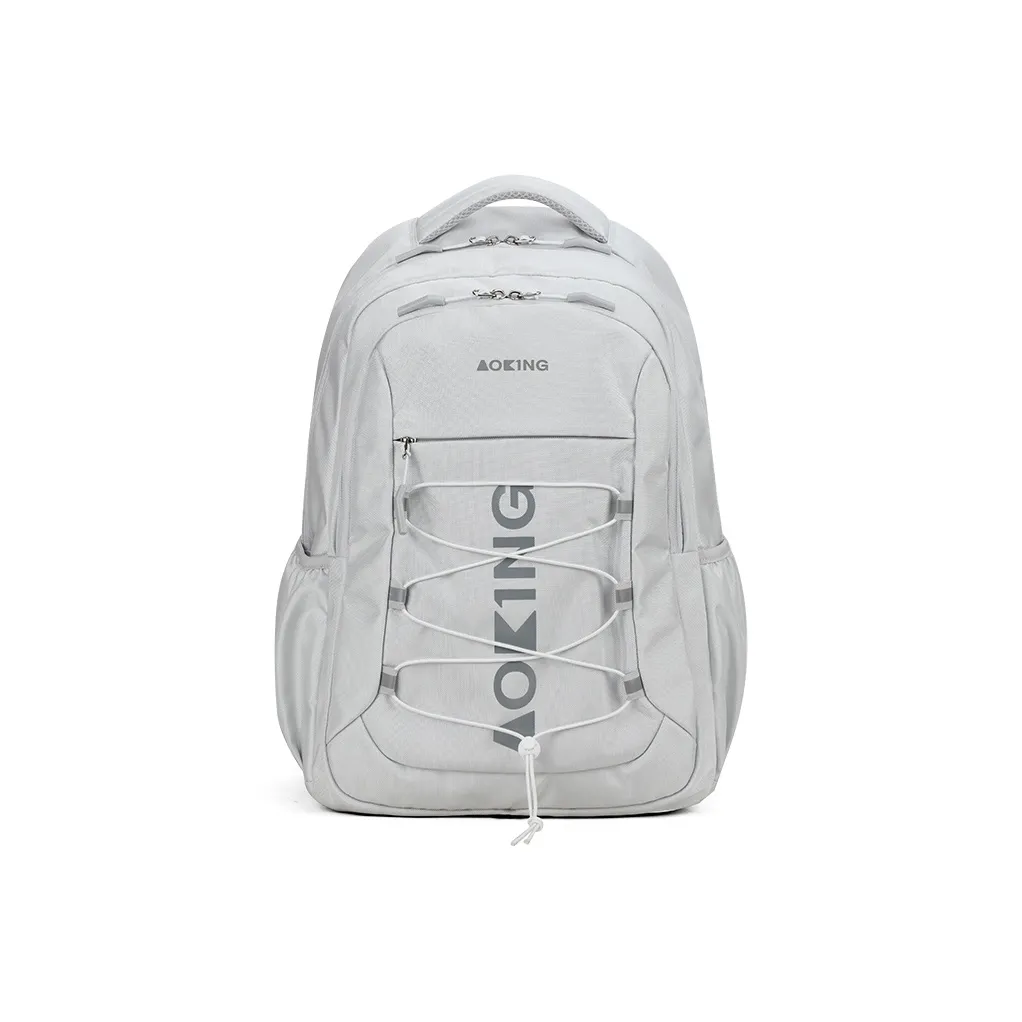 AOKING AK Water Resistant Oxford Backpack Large Size Unisex Light Gray/Light Purple/Black