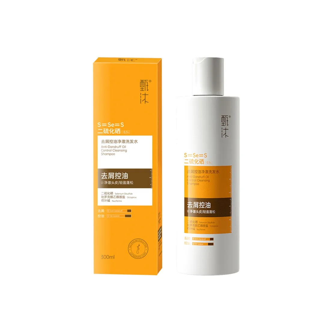 ZHENMU Шампунь против перхоти и контроля жирности для объема 300 мл