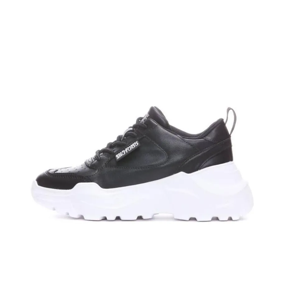 VERSACE JEANS COUTURE Low Top Casual Shoes Women's Black White