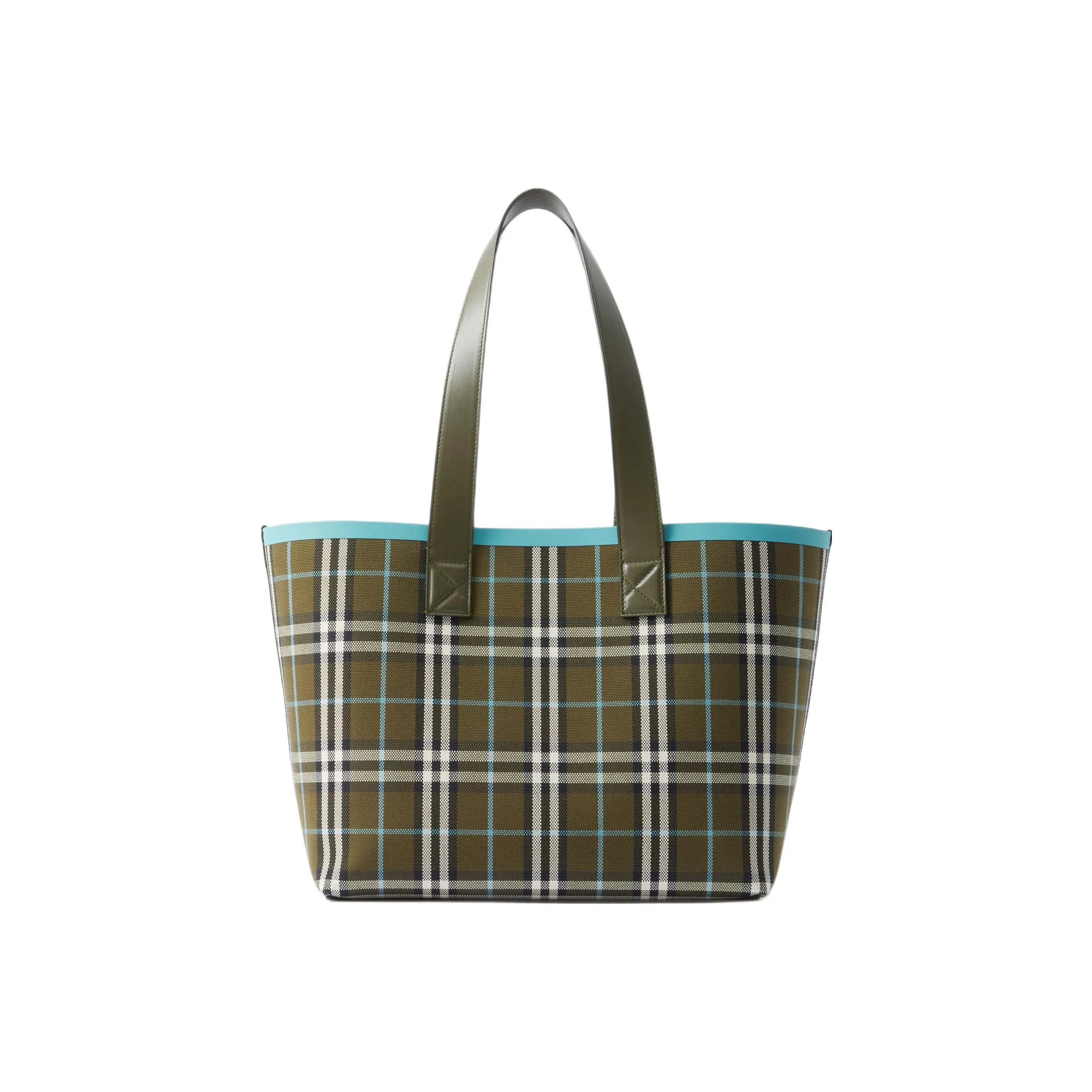 Burberry Cotton Canvas Canvas Bag Tote Bag Shopping Bag Shoulder Bag Handbag Medium Size Women's Olive Green