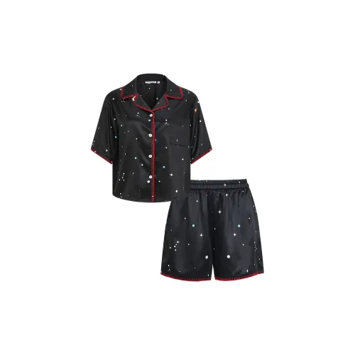 NOT JUST PAJAMA Черный Женские Пижамные Комплекты
