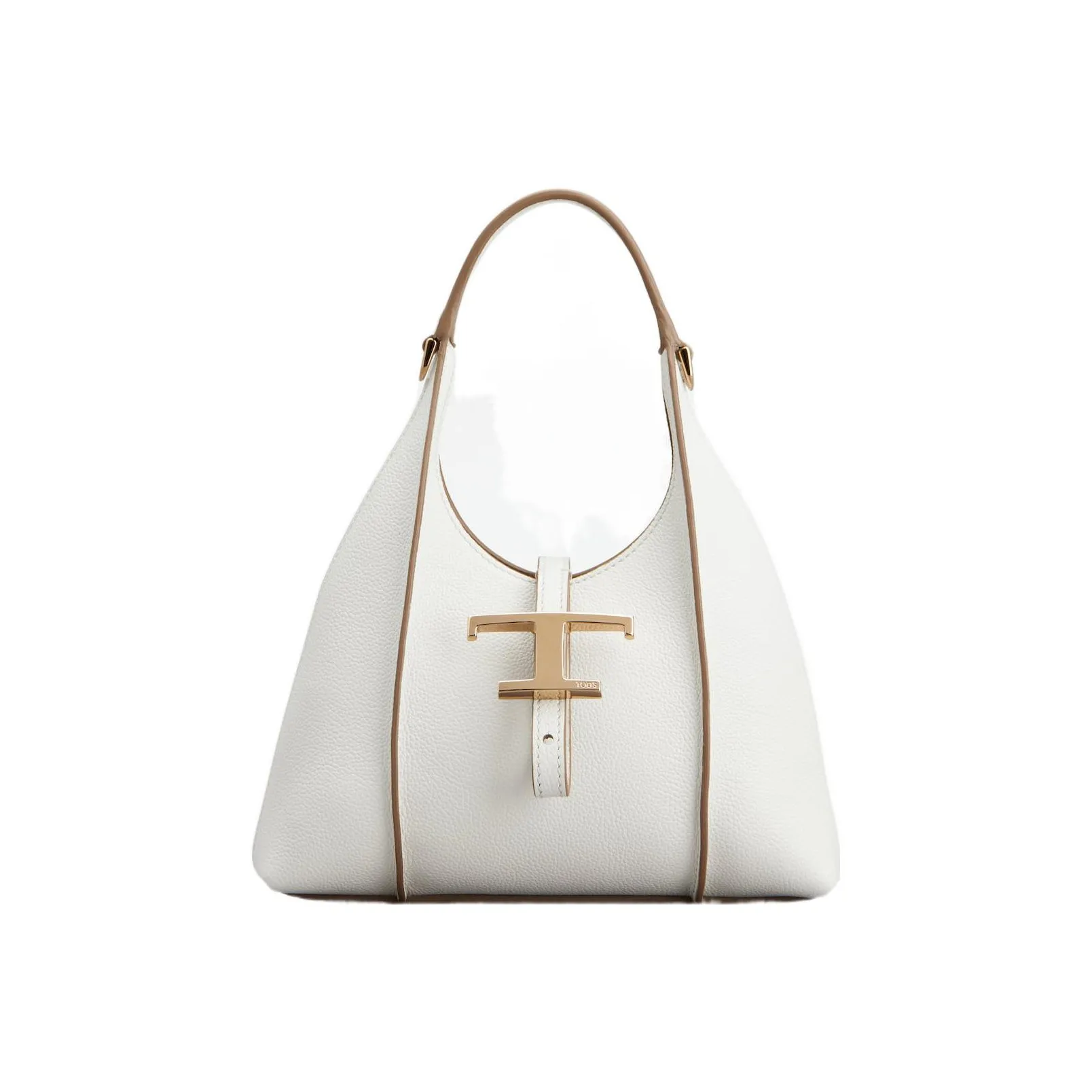 TOD'S Timeless Leather Hobo Bag, One Shoulder Handbag Mini Women's White