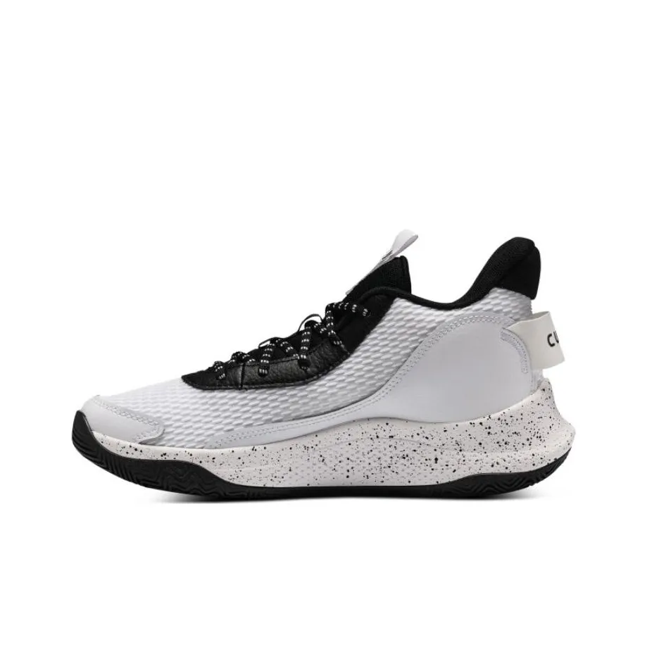 Under Armour Curry 3 Z7 Устойчивые к истиранию Низкие Баскетбольные Кроссовки Унисекс Серебристо-Черные