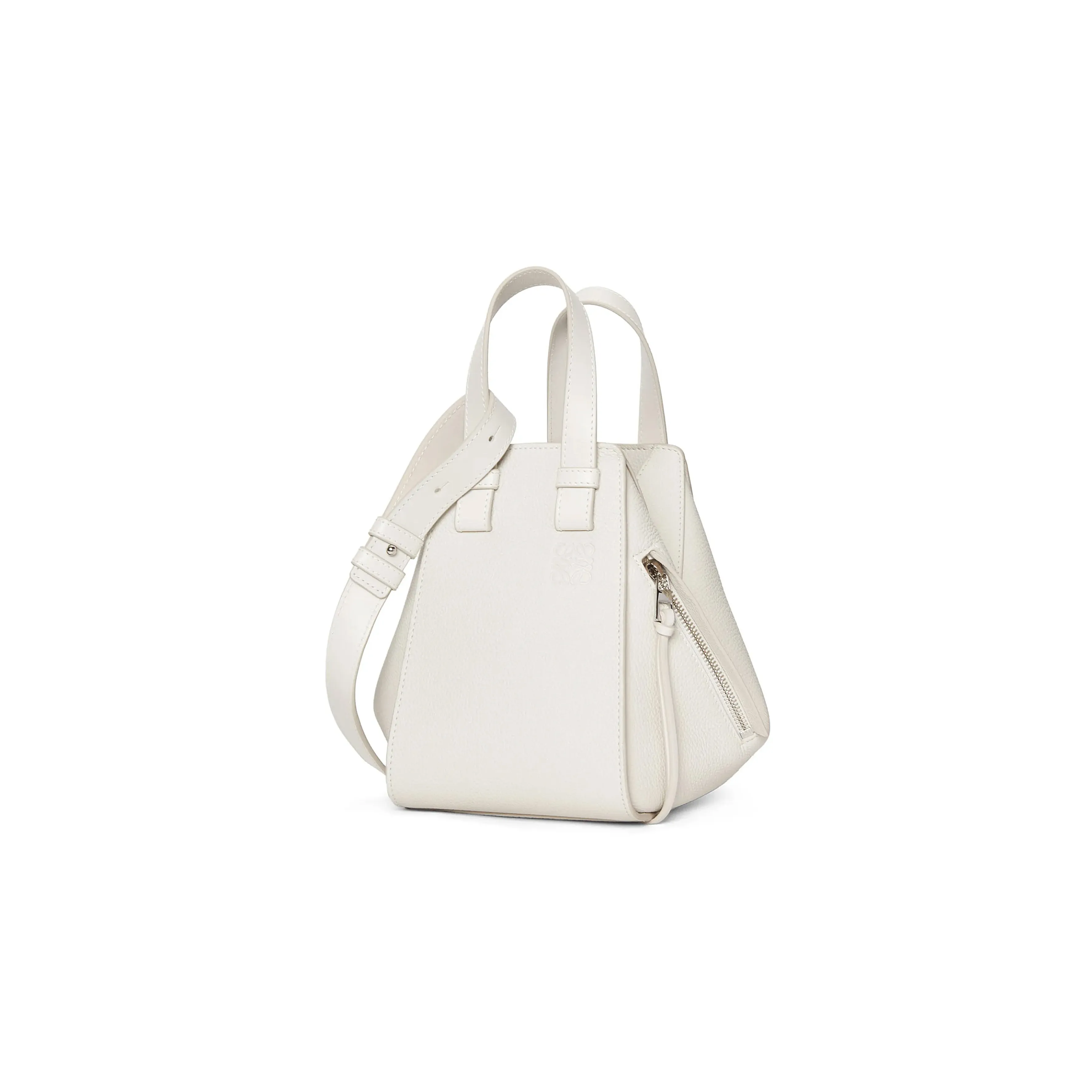 LOEWE Hammock Soft Grain Cow Leather Shoulder Bag, Crossbody Bag, Handbag Women's Soft White