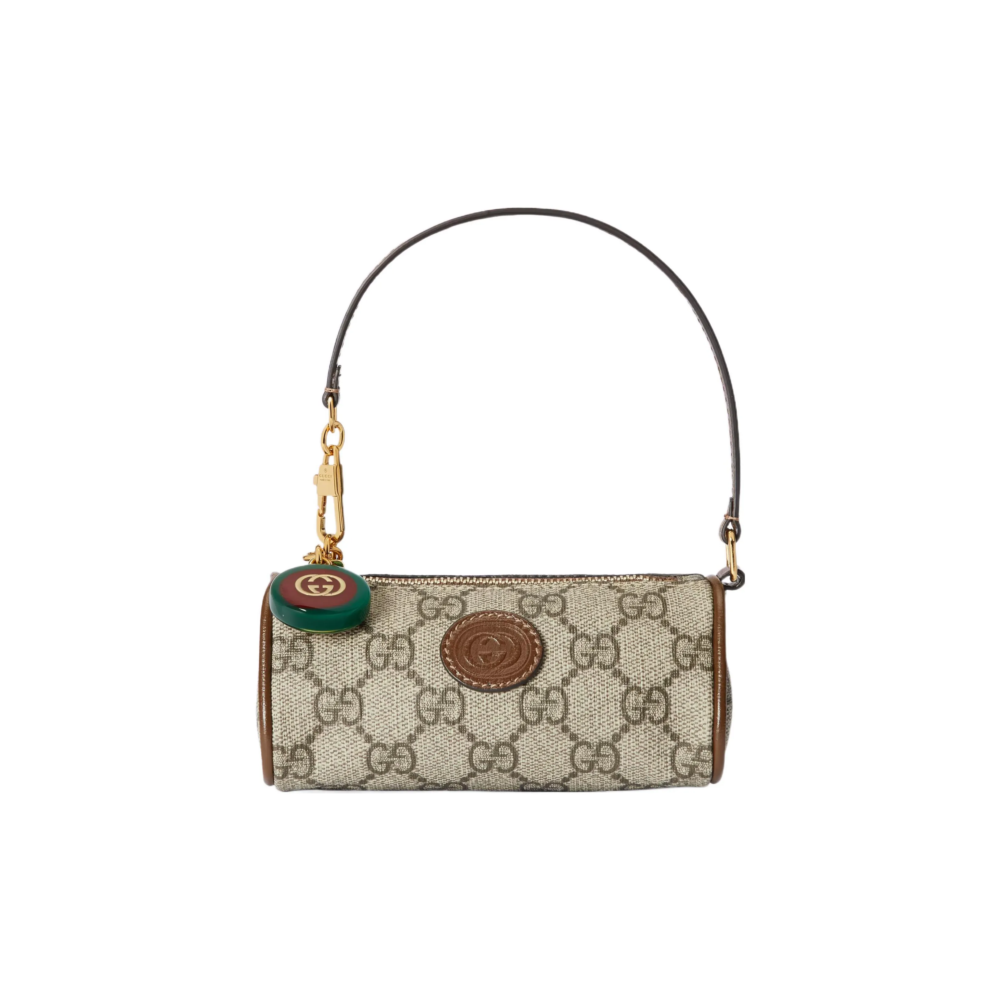 GUCCI Canvas With Leather Canvas Bag, Handbag Mini Men's Brown