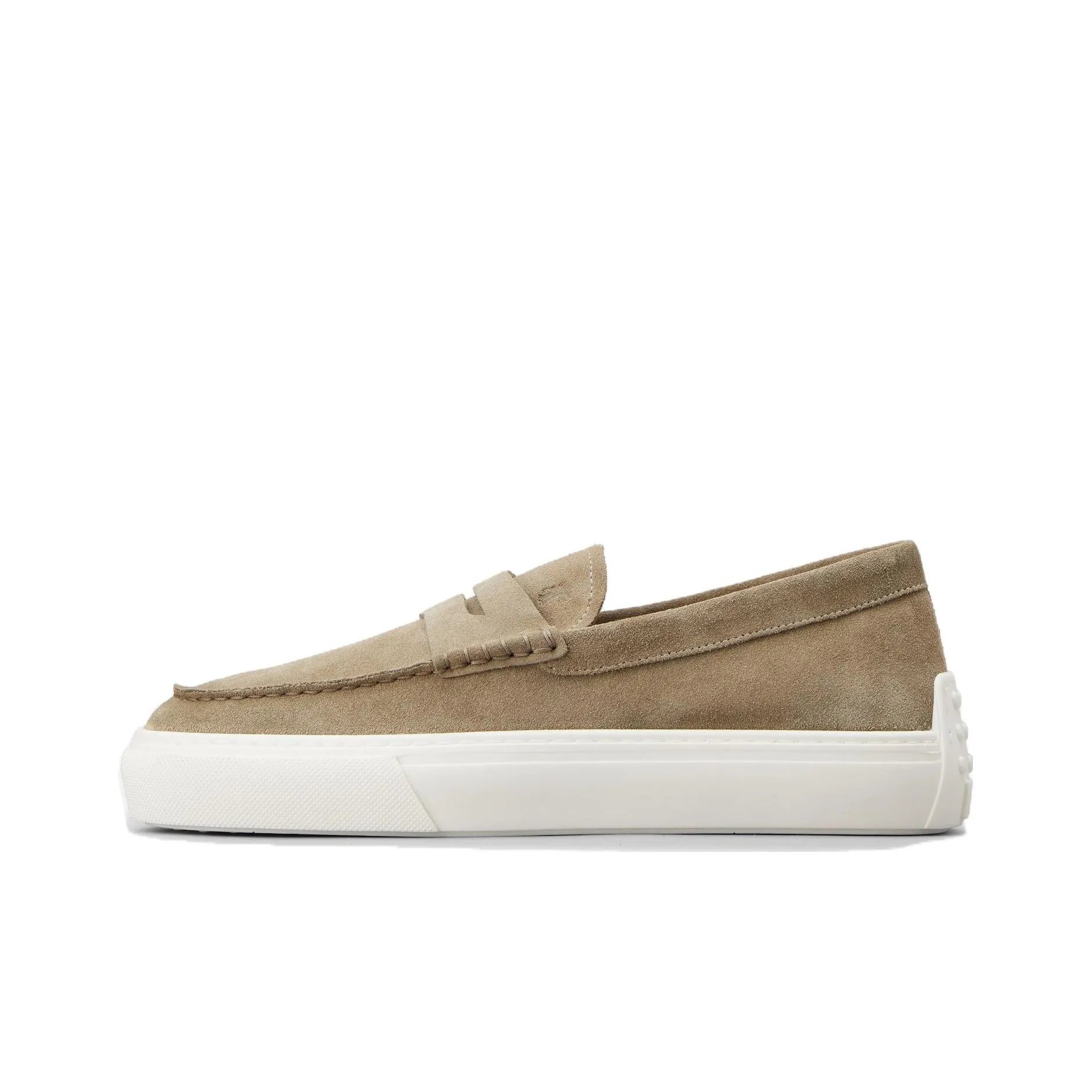 TOD'S Round toe Rubber sole Suede Loafers