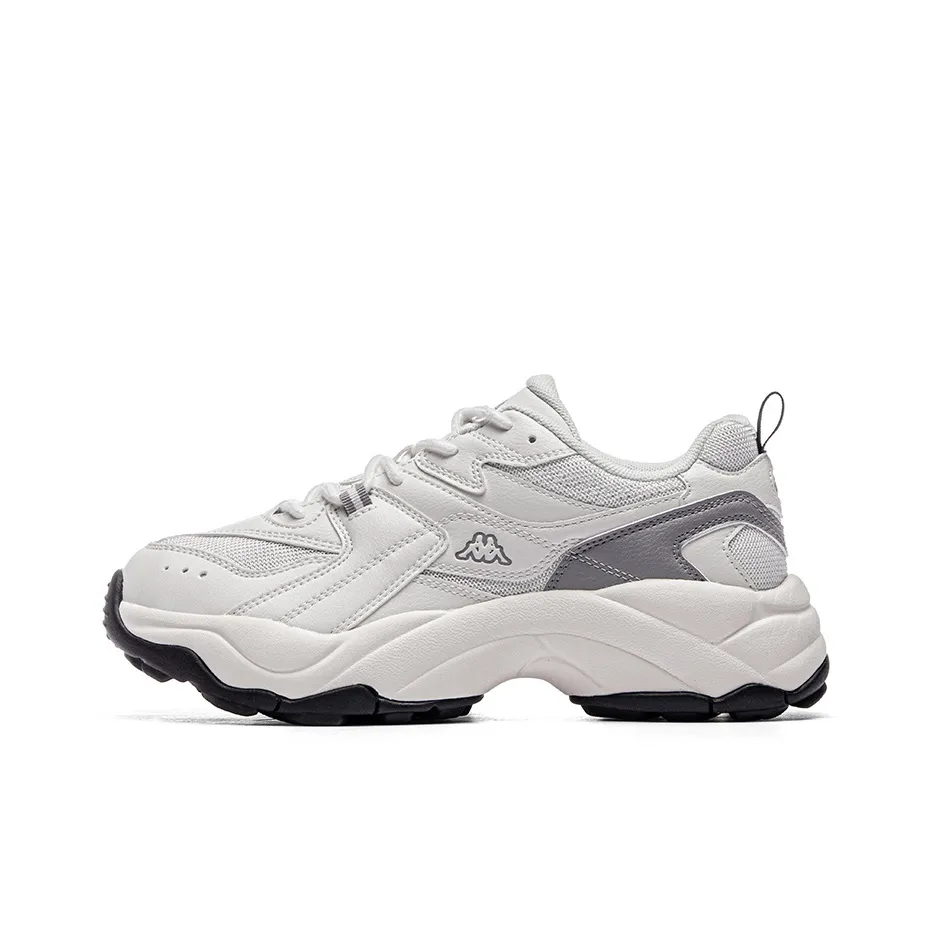 Kappa Slip Resistant, Abrasion Resistant, Breathable Low Top Casual City Commute Running Shoes Unisex Gray White