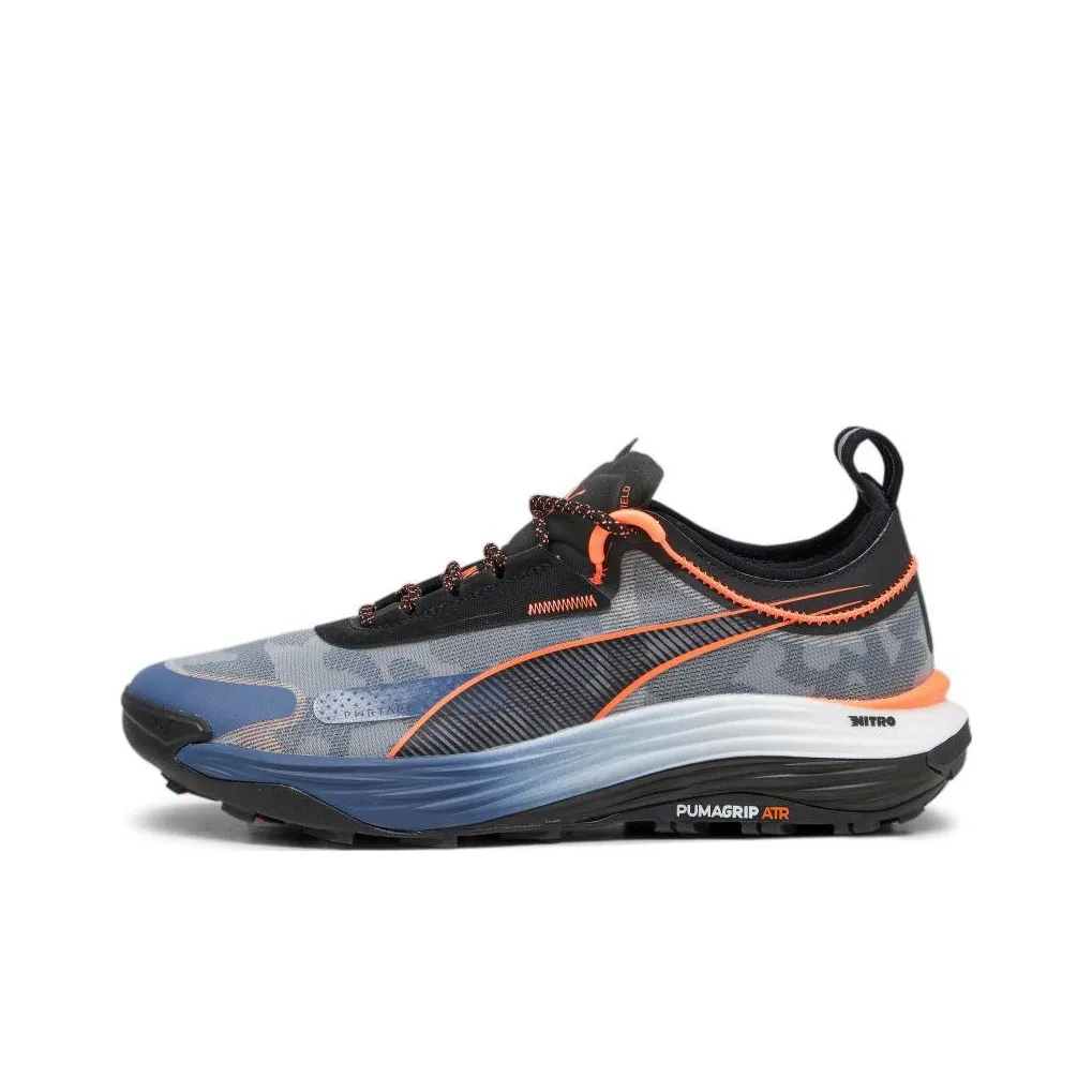 PUMA Voyage Nitro Амортизация и Дышащий Низкий Топ Беговые кроссовки Мужские Синие Серые