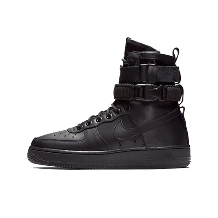 Nike Air Force 1 Triple Black Leather Women's