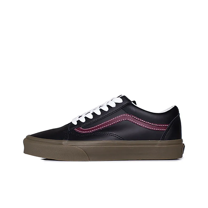 Vans Old Skool Collection Skateboard Shoes Unisex Low Top Black/Brown/Burgundy