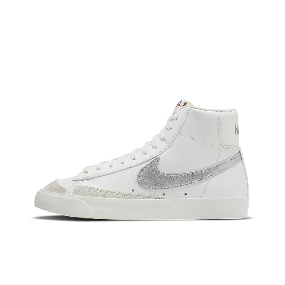Nike Blazer Mid 77 White Silver Metallic Women's