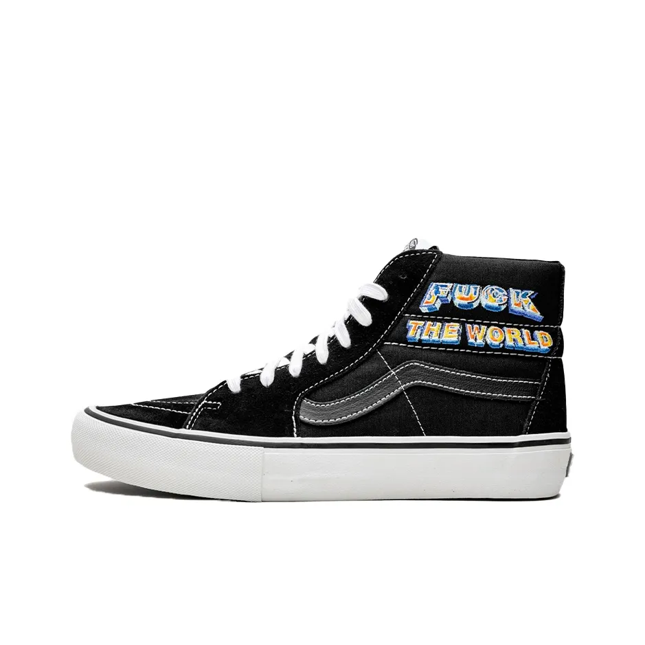 Supreme x VANS SK8 High Скейтборд Кроссовки Унисекс Черный