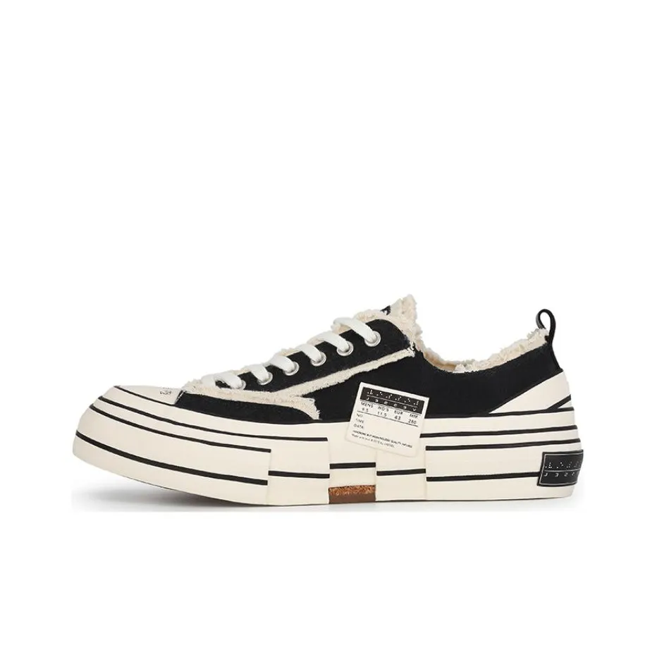 VESSEL G.O.P. Lows Black Anti Slip And Wear Resistant Lightweight Low Top Skateboard Shoes Unisex Black