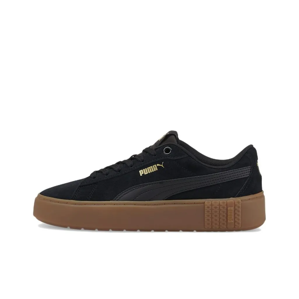 PUMA Smash v2 Suede Low Top Скейтборд Кроссовки Женские Черные