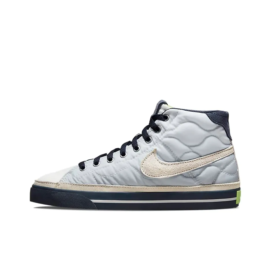 Nike Court Legacy MID Slip Resistant Abrasion Resistant MID Топ Скейтборд Кроссовки Женские Синий Белый