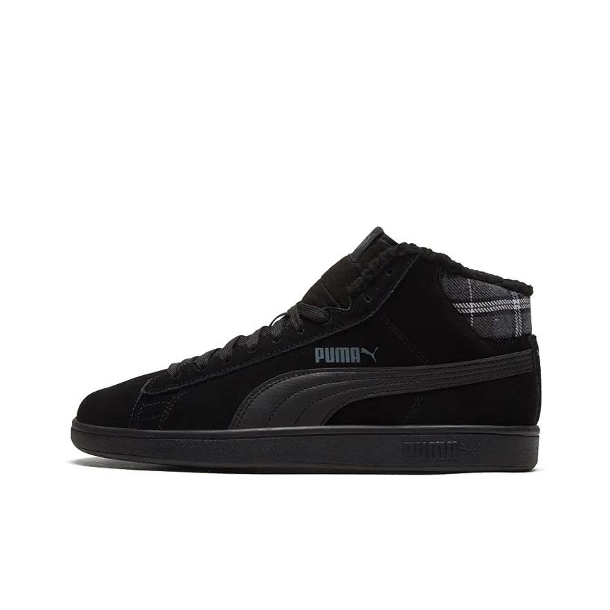 PUMA Smash V2 Mid Wtr Fleece Black Mid Board Shoes