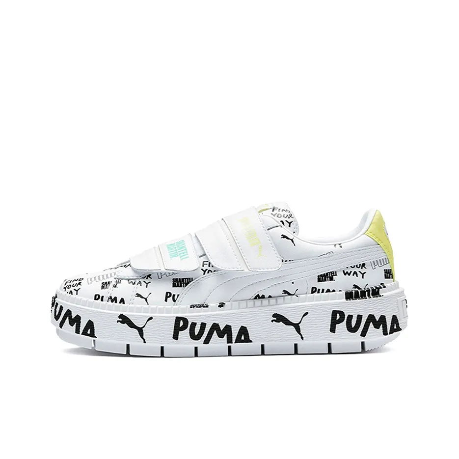 SHANTELL MARTIN X PUMA Platform Trace Ремень Низкие Кроссовки для скейтбординга Женские Белые