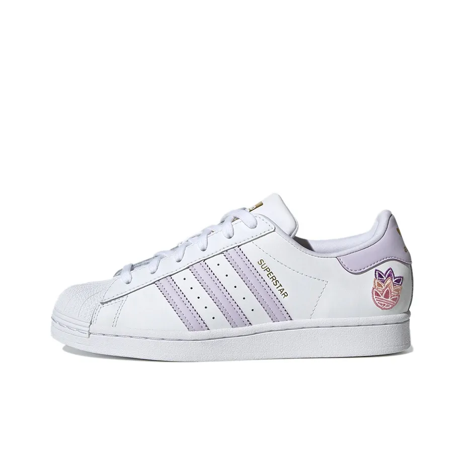 Adidas Superstar Trefoil White Purple Tint Women's