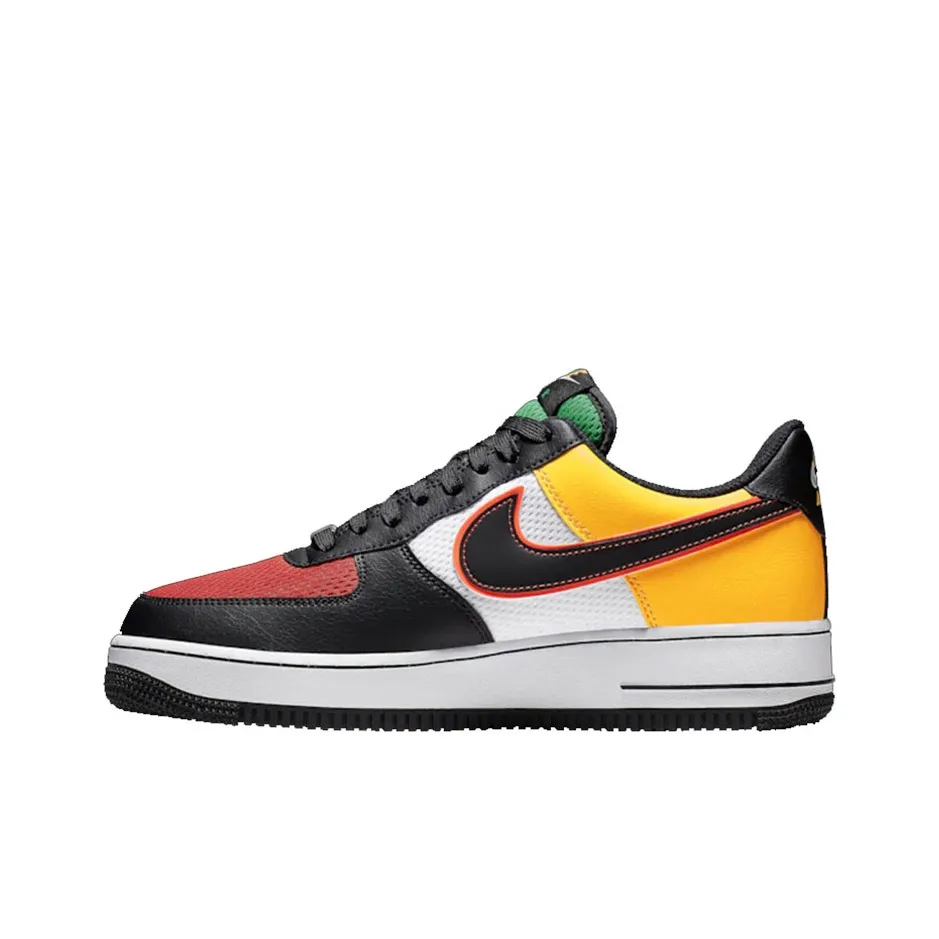 Nike Air Force 1 Skateboard Shoes Men Low Top Black/Orange