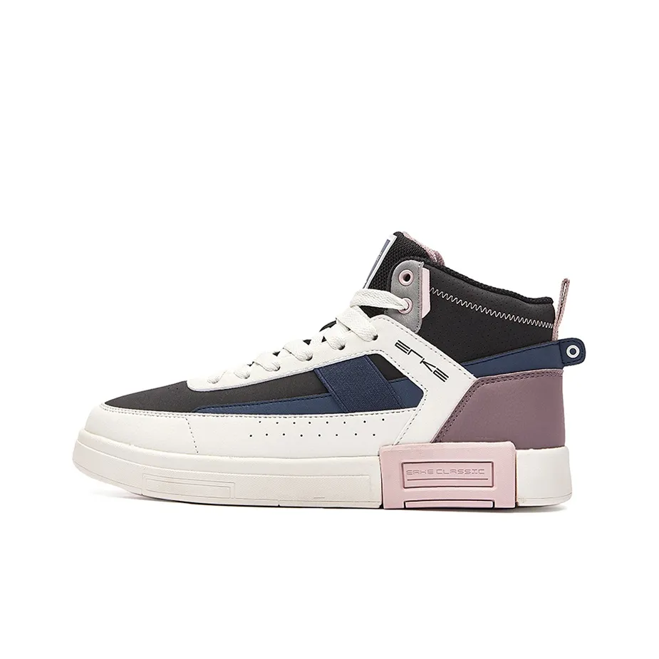 Erke Rush High Top Skateboard Shoes Women's Black Purple