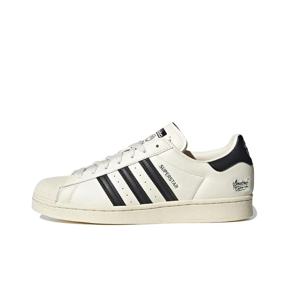 André Saraiva x Adidas Originals SUPERSTAR Low Скейтборд Кроссовки Unisex Белый Черный