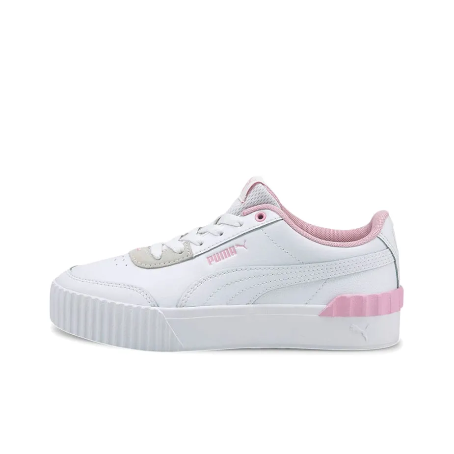 PUMA Carina Lift Casual Board Shoes White/Pink Women's