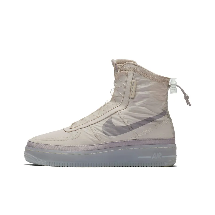 Nike Air FORCE 1 Shell Покрытие Высокие Кроссовки для скейтбординга Женские Экрю