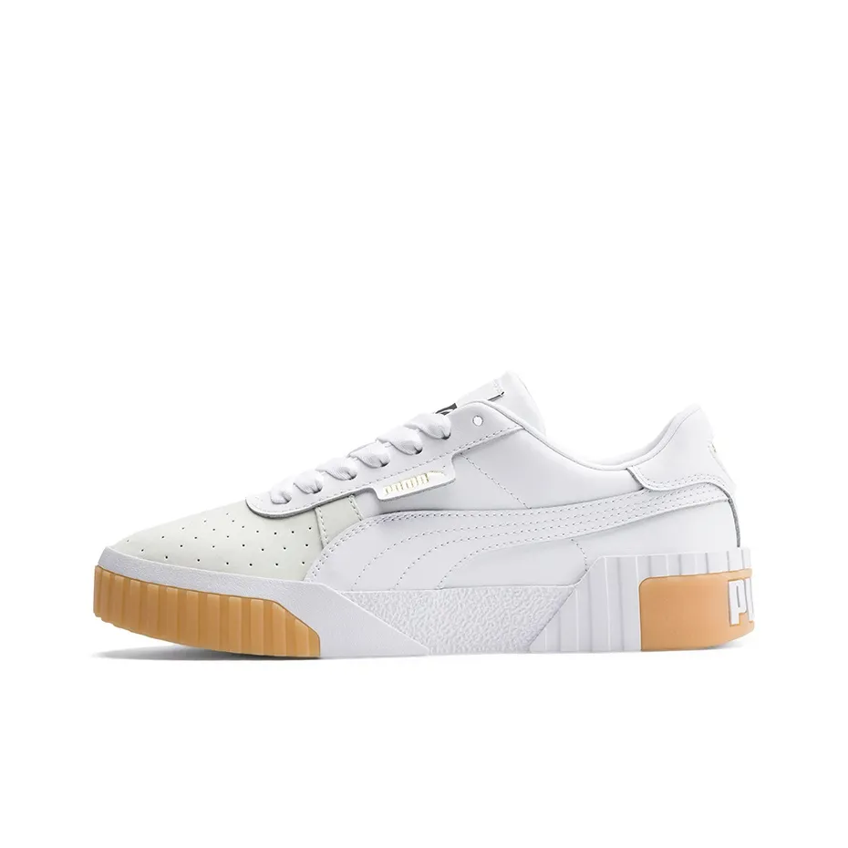 PUMA Cali Series Exotic Low Топ Кроссовки для скейтбординга Женские Белые Натуральная резина