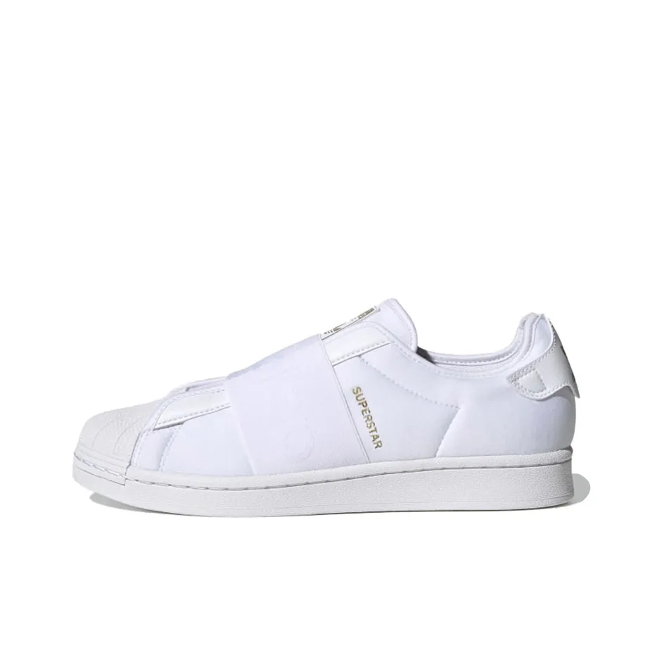Adidas Superstar Slip On Shoes 'White Gold Metallic'