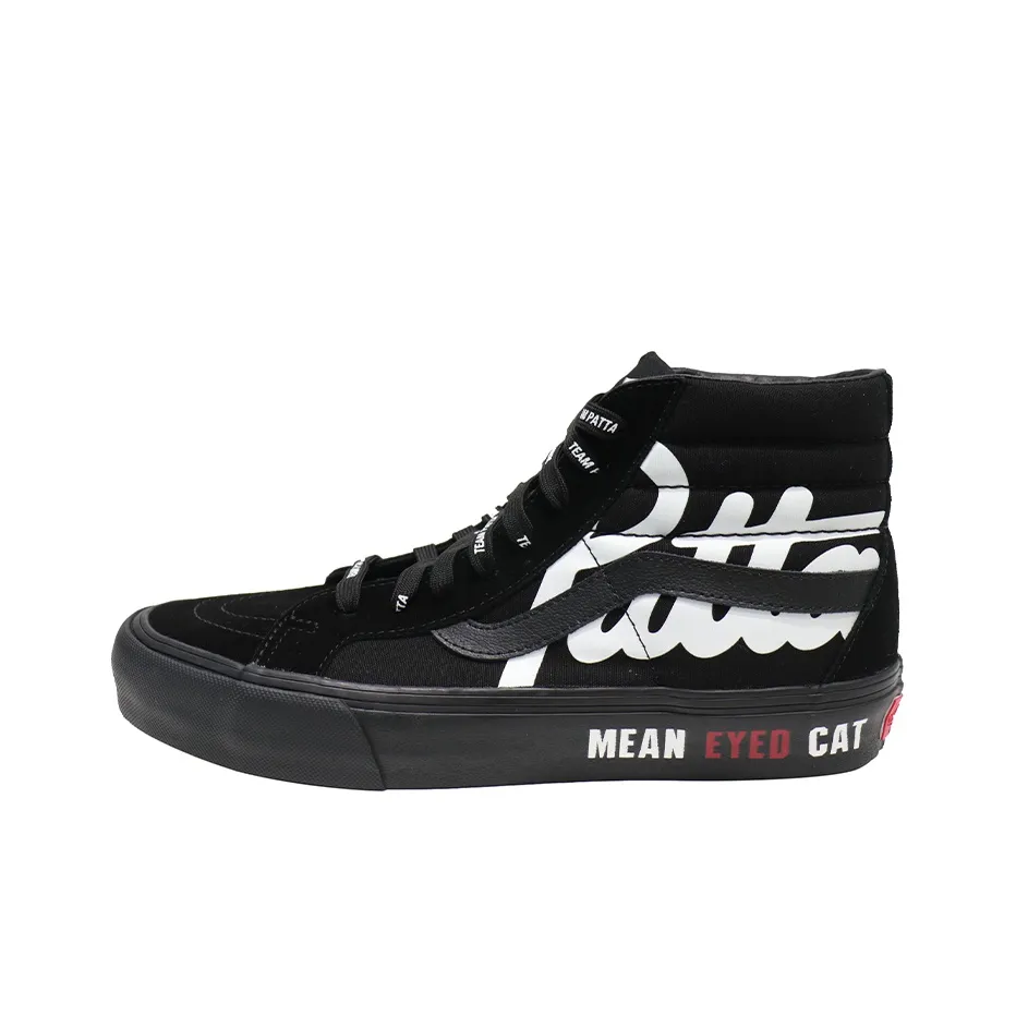 Vans Patta X Vault Sk8 Hi Reissue Vlt Lx 'Mean Eyed Cat   Black'