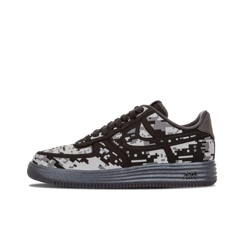 Nike Air FORCE 1 Low Digi Nrg Low Топ Скейтборд Кроссовки Мужские Черный Серый Белый