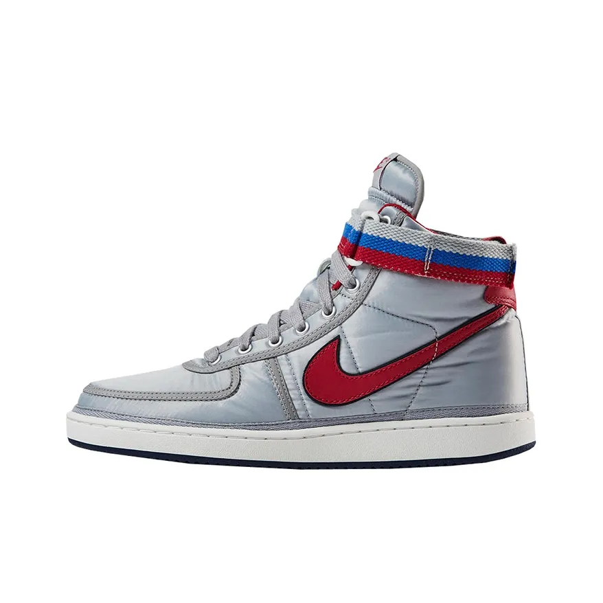 Nike Air Vandal High Supreme Nylon OG Slip Lightweight Top Vintage Skateboard Shoes Men's Gray Red 2017