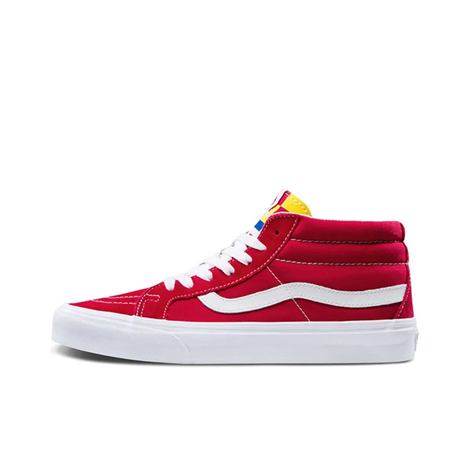 Vans SK8 MID Топ Кроссовки для скейтбординга Унисекс Красный