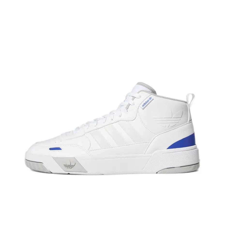 Adidas Originals Post Up Slip Resistant Abrasion Resistant MID Топ Скейтборд Кроссовки Унисекс Белый Синий