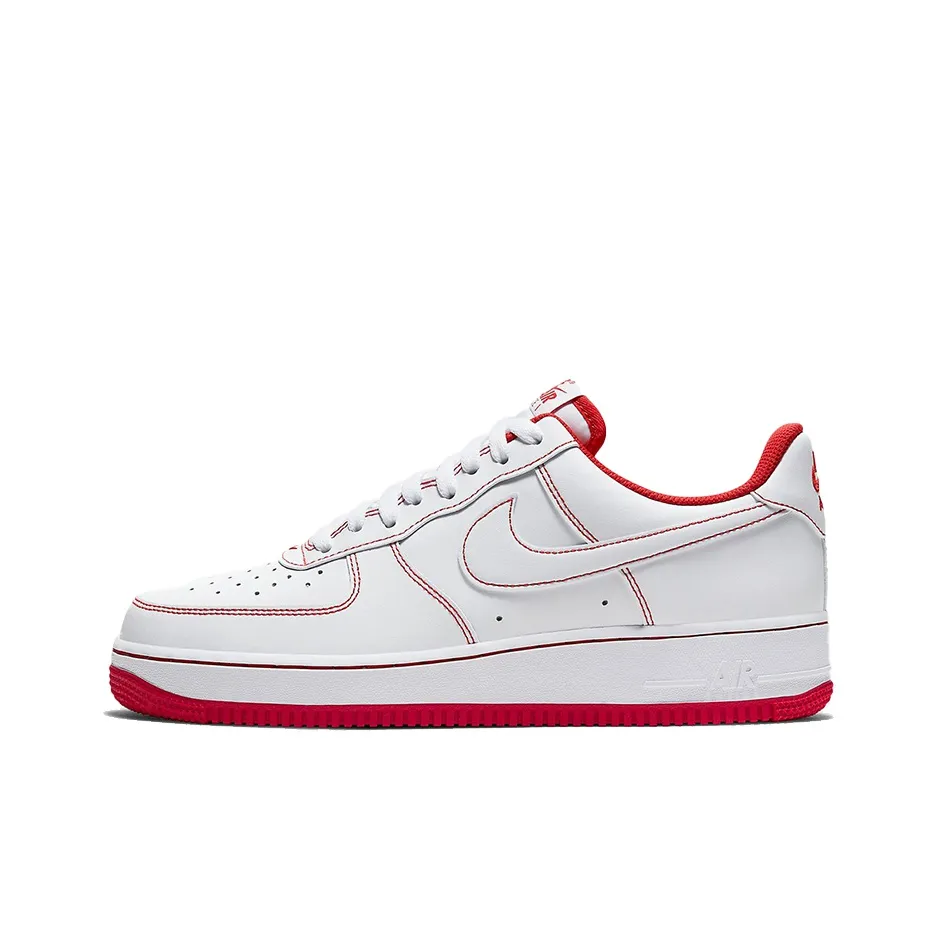 Nike Air Force 1 Low Топ Скейтборд Кроссовки Унисекс Красный Белый