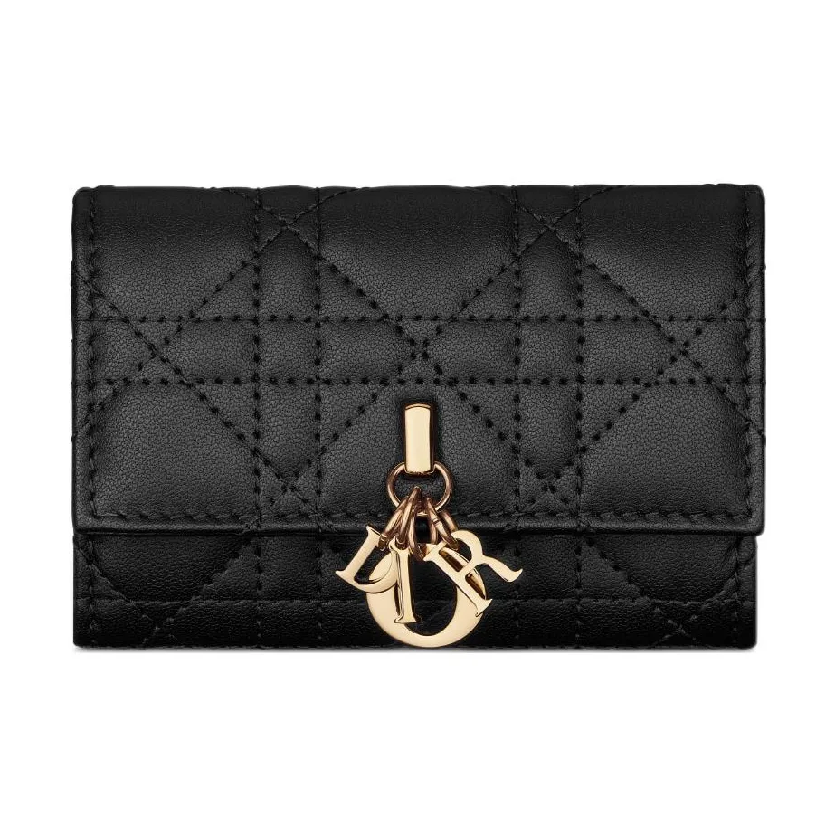 DIOR My Dior Sheepskin Wallet Women's Black