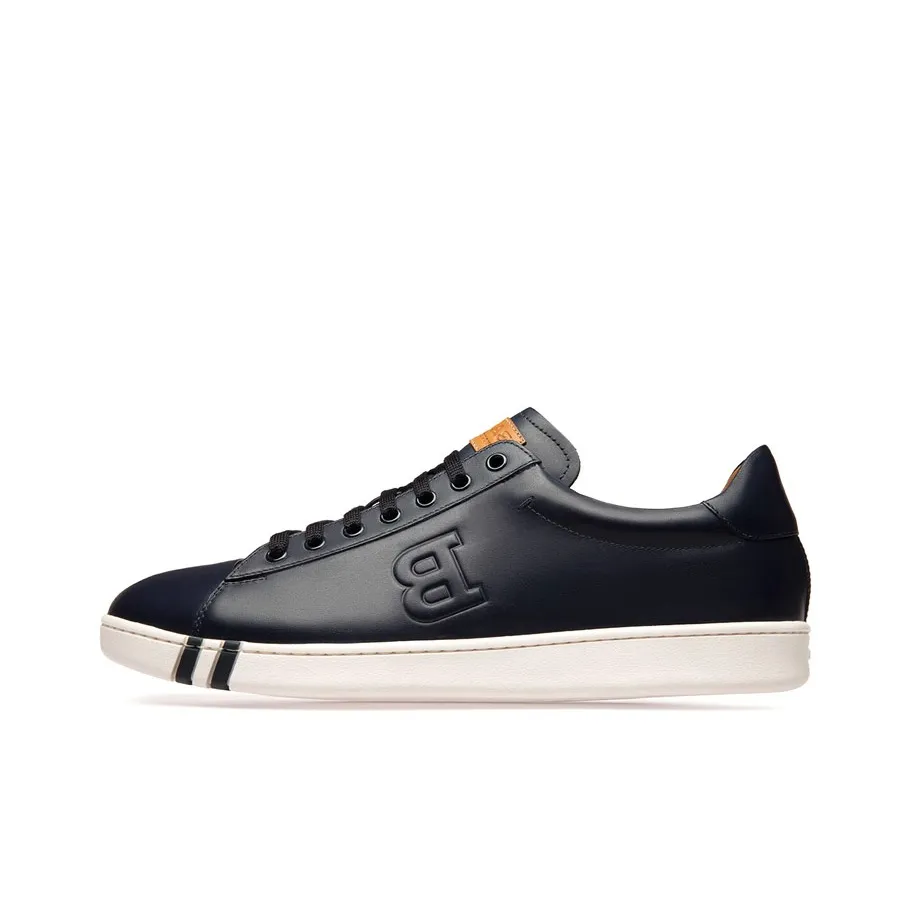 BALLY Skateboard Shoes Men's Low Top Dark Marine Blue
