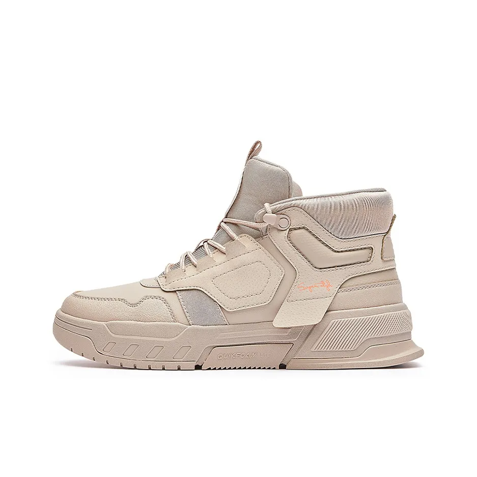 361° Высокие Топы Зимние Утепленные Скейтборд Кроссовки Мужские Светло-Кость